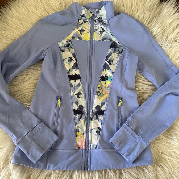 Ivivva purple full zip stretchy track jacket‎ thumb holes girls size 14 - Picture 1 of 6